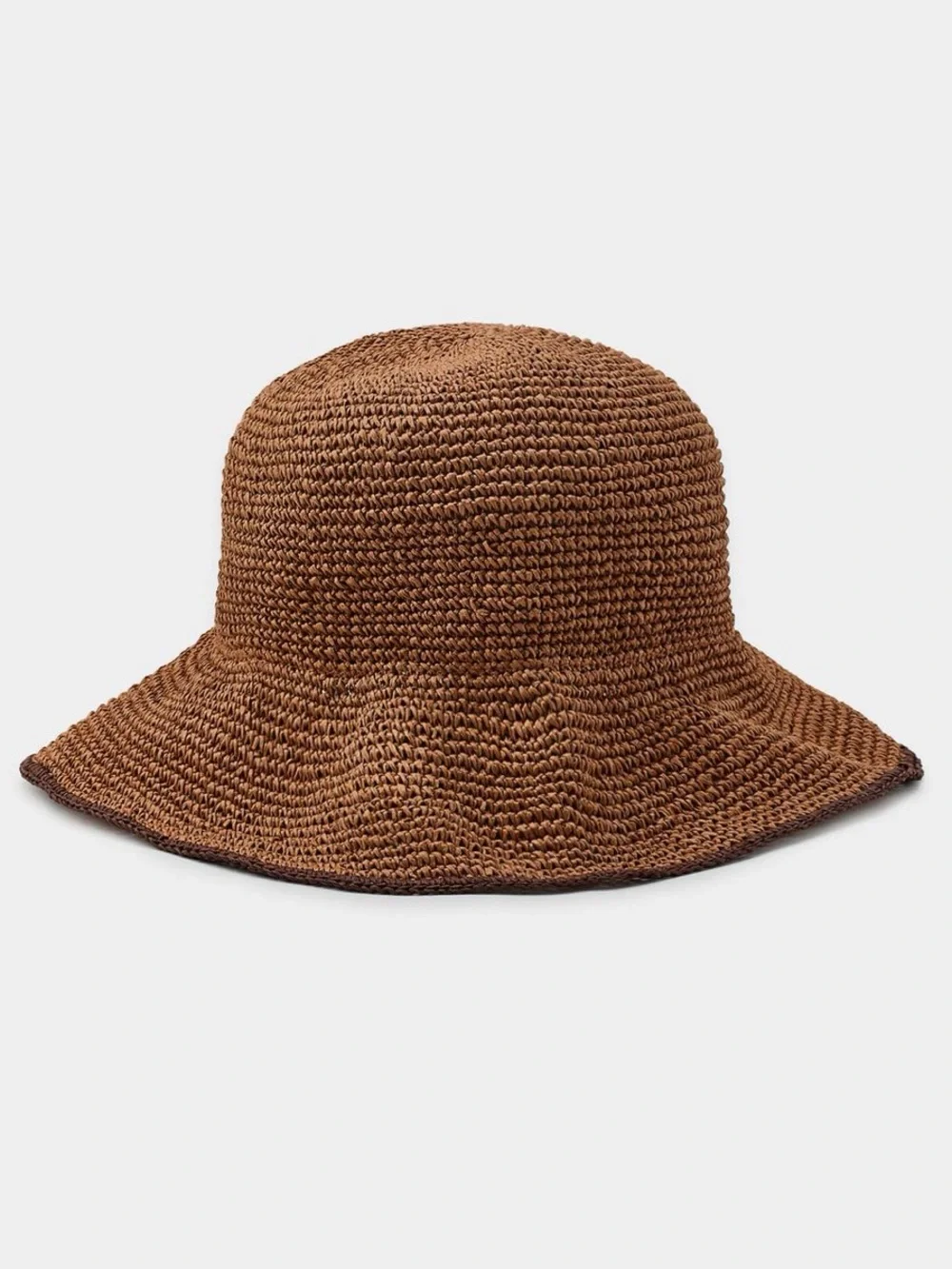 Zara contrast trim Braided bucket hat